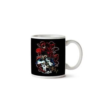 Team Up Daredevil Punisher Baskılı Kupa