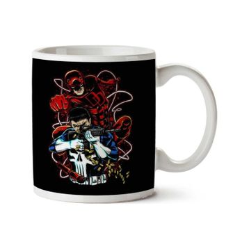Team Up Daredevil Punisher Baskılı Kupa