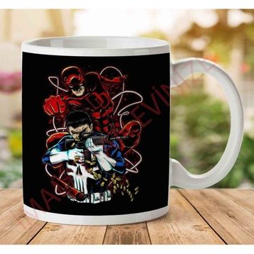 Team Up Daredevil Punisher Baskılı Kupa