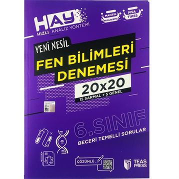 Teas Press Yayınları 6. Sınıf Fen Bilimleri Hay 20x20 Denemesi