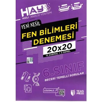 Teas Press Yayınları 6. Sınıf Fen Bilimleri Hay 20x20 Denemesi