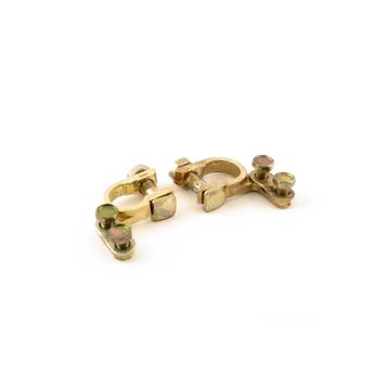 Techmaster + - 2'li Set Pirinç Gold Akü Kutup Başı
