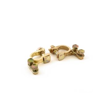 Techmaster + - 2'li Set Pirinç Gold Akü Kutup Başı