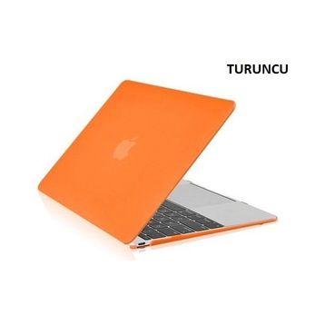 Techmaster Apple Macbook Pro 15 2016 A1707 Rubber Kapak Turuncu Kılıf