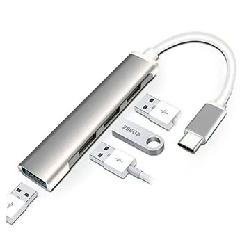 Techmaster C809 Type-C USB 3.1 Den 4 Adet USB 3.0 Hub Otg Çoğaltıcı Adaptörü