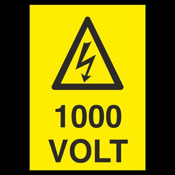 Technopa 1000 Volt Uyarı Levhası