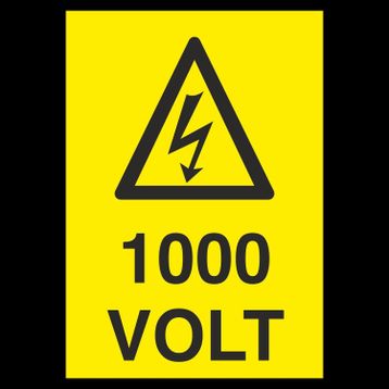 Technopa 1000 Volt Uyarı Levhası