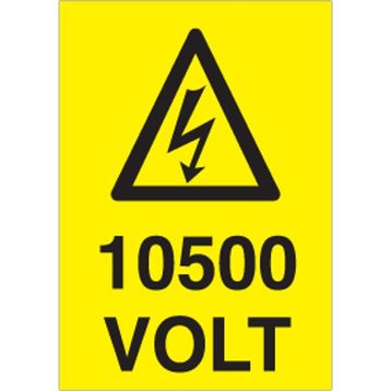 Technopa 10500 Volt Uyarı Levhası