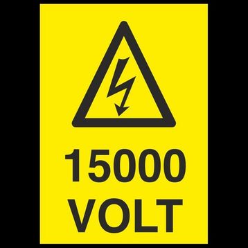 Technopa 15000 Volt 50 x 70 cm Uyarı Levhası