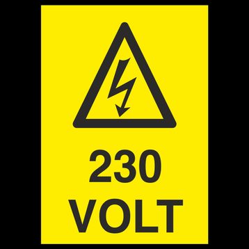 Technopa 230 Volt Uyarı Levhası