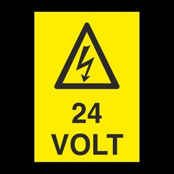 Technopa 24 Volt 20 x 30 cm Uyarı Levhası