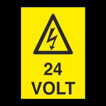Technopa 24 Volt Uyarı Levhası