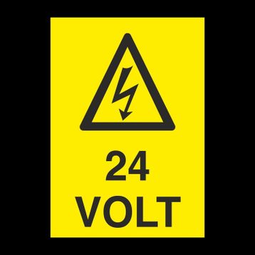 Technopa 24 Volt Uyarı Levhası
