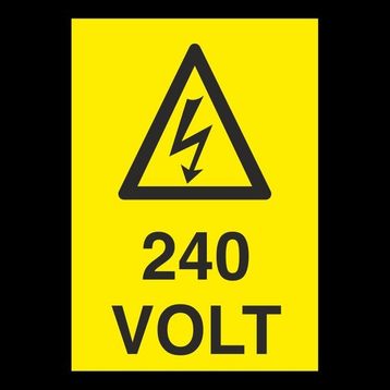 Technopa 240 Volt 20 x 30 cm Uyarı Levhası