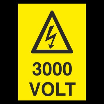 Technopa 3000 Volt Uyarı Levhası