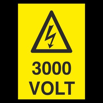 Technopa 3000 Volt Uyarı Levhası