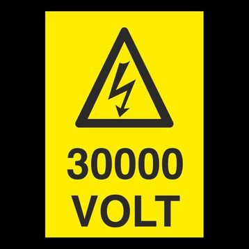 Technopa 30000 Volt 30 x 40 cm Uyarı Levhası