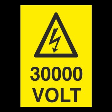 Technopa 30000 Volt Uyarı Levhası