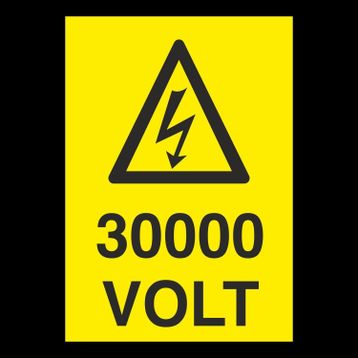 Technopa 30000 Volt Uyarı Levhası