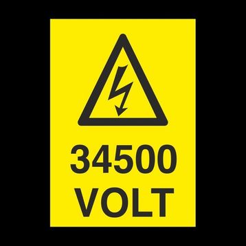 Technopa 34500 Volt 40 x 60 cm Uyarı Levhası
