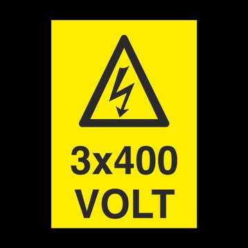 Technopa 3X400 Volt Uyarı Levhası