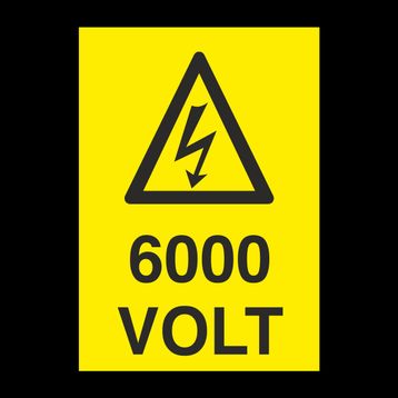 Technopa 600 Volt Uyarı Levhası