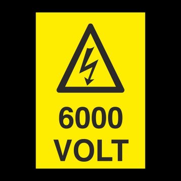 Technopa 600 Volt Uyarı Levhası