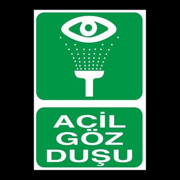 Technopa Acil Göz Duşu 60 x 90 cm Uyarı Levhası