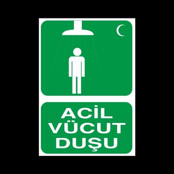 Technopa Acil Vücut Duşu Uyarı Levhası