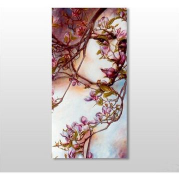 Technopa Ağaç ve Kadın 50x75 cm Kanvas Tablo