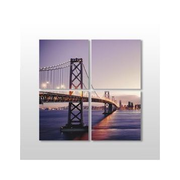 Technopa Akşamüstü Köprü 70x70 cm Kanvas Tablo