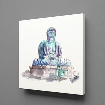 Technopa Amida Buddha 70x70 cm Kanvas Tablo