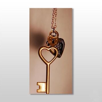 Technopa Anahtar Aşk 70x105 cm Kanvas Tablo
