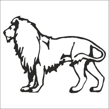 Technopa Aslan 60 cm Folyo Duvar Stickerı