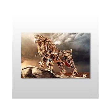 Technopa Aslan Mekanik 75x50 cm Kanvas Tablo