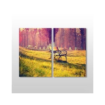 Technopa Bank ve Doğa 60x50 cm Kanvas Tablo