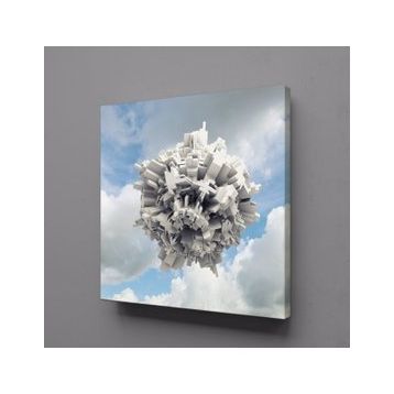 Technopa Beyaz 40x40 cm Kanvas Tablo