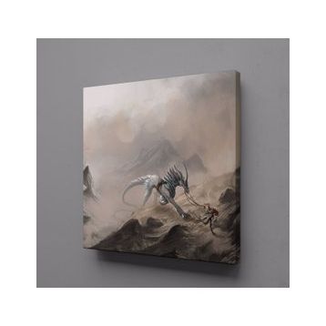 Technopa Beyaz At 70x70 cm Kanvas Tablo