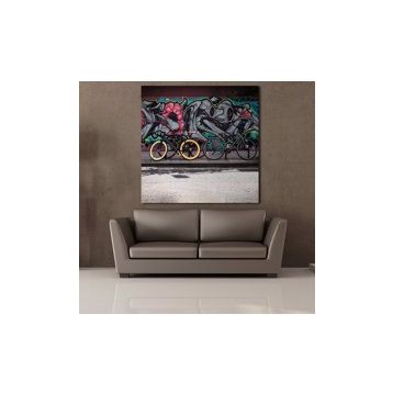 Technopa Bisikletler 25x25 cm Kanvas Tablo