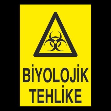 Technopa Biyolojik Tehlike 60 x 90 cm Uyarı Levhası