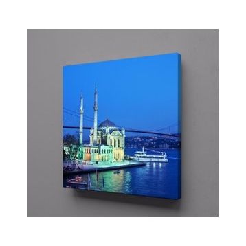 Technopa Boğaz Manzaralı Cami 80x80 cm Kanvas Tablo