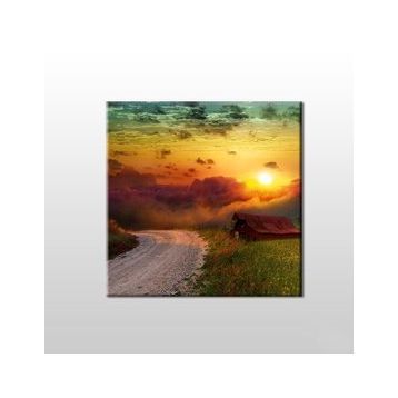 Technopa Bulut Arkası Güneş 30x30 cm Kanvas Tablo