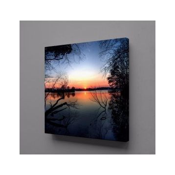 Technopa Büyülü Göl Manzarası 40x40 cm Kanvas Tablo