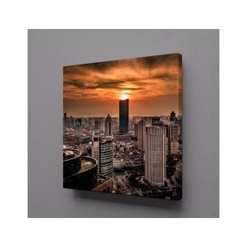 Technopa Büyülü Şehir 30x30 cm Kanvas Tablo