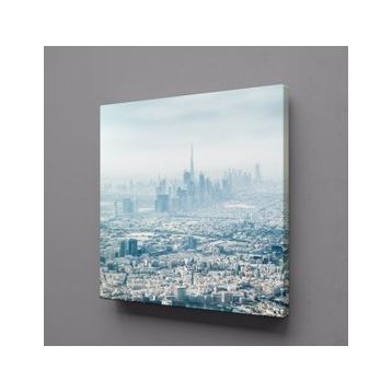 Technopa Buzlu Şehrin Güzelliği 70x70 cm Kanvas Tablo