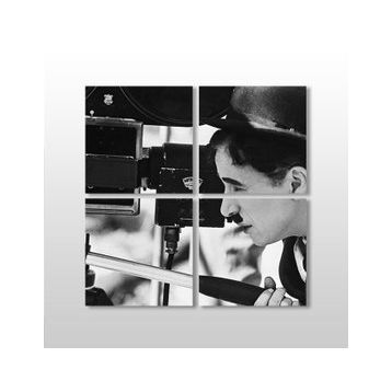 Technopa Charlie Chaplin 140x140 cm Kanvas Tablo