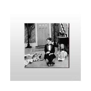 Technopa Charlie Chaplin 80x80 cm Kanvas Tablo