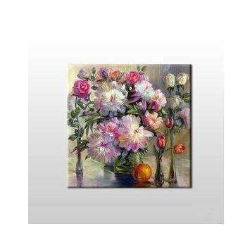 Technopa Çiçekler 110x110 cm Kanvas Tablo