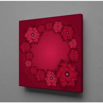 Technopa Çiçekler 25x25 cm Kanvas Tablo
