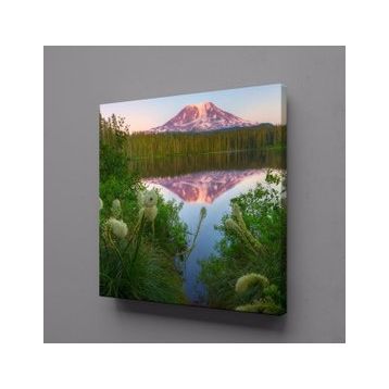 Technopa Dağın Denize Yansıması 25x25 cm Kanvas Tablo